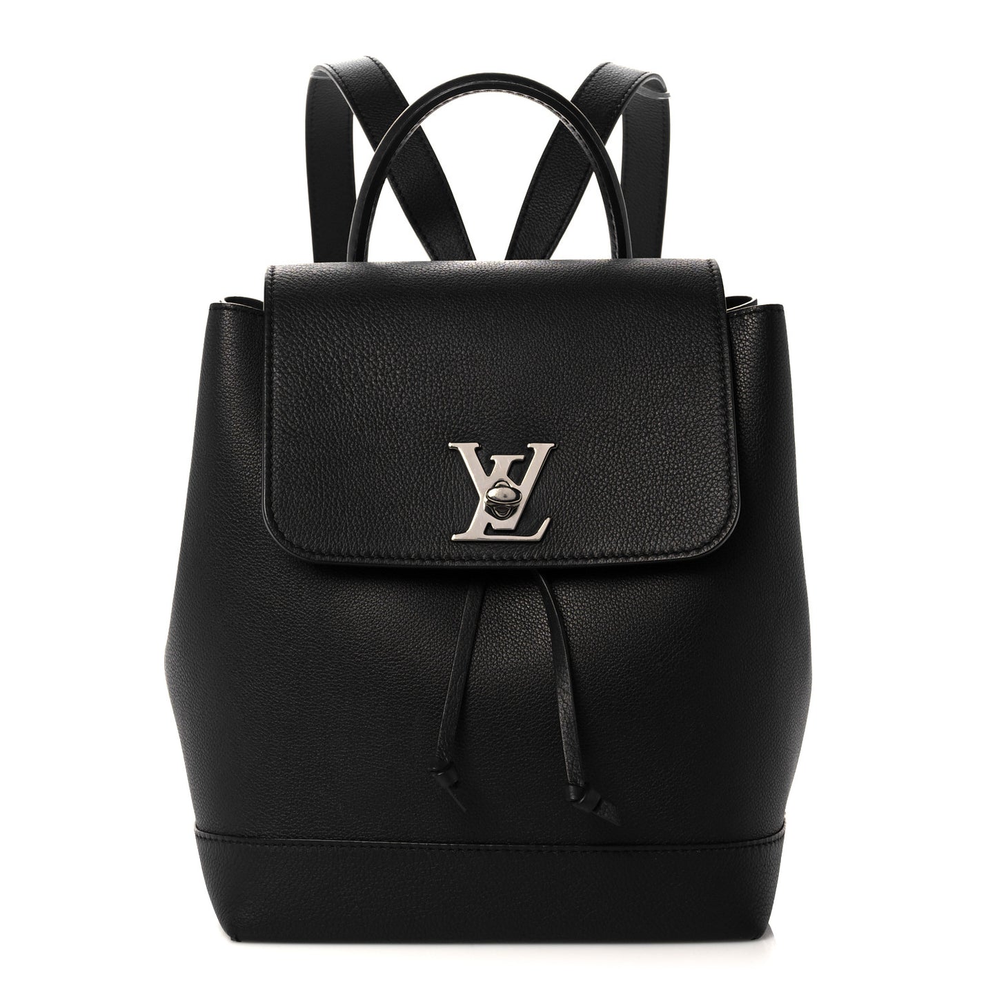 Calfskin Lockme Backpack Black