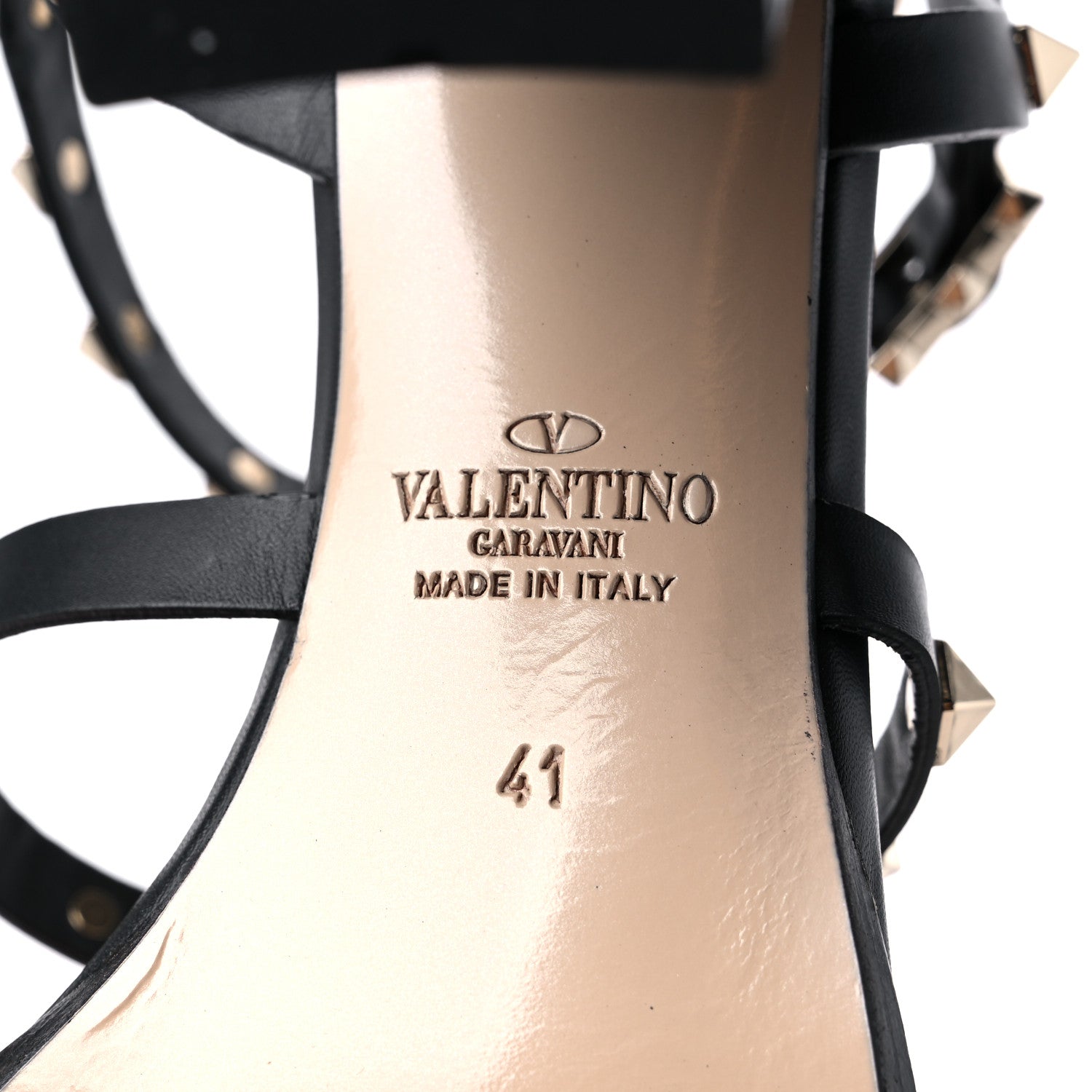 Valentino Garavani Calfskin Rockstud 90mm City Sandals 41 Black 6 of 9