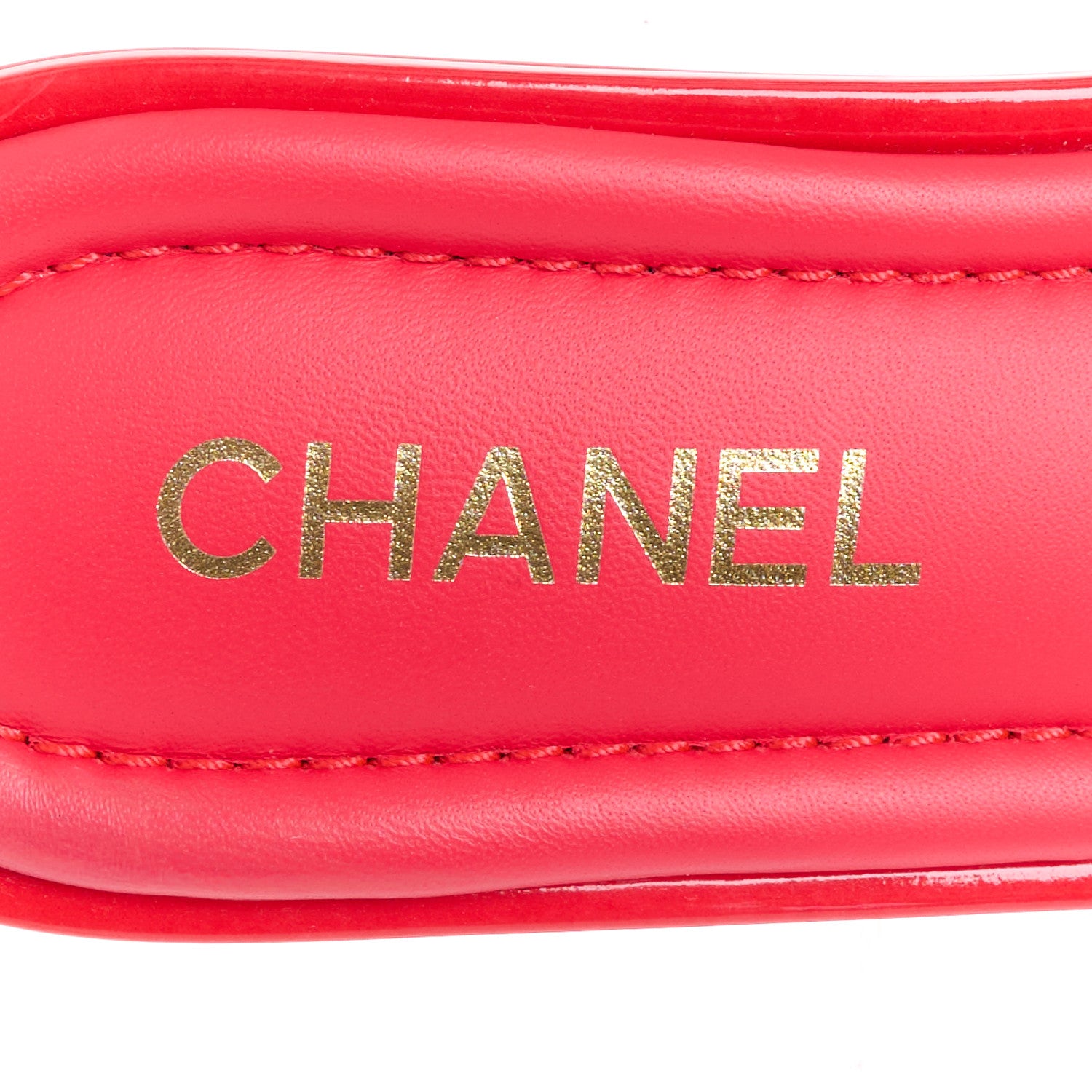 Chanel Patent Goatskin Quilted CC Sandals 39.5 Dark Pink 7 of 10