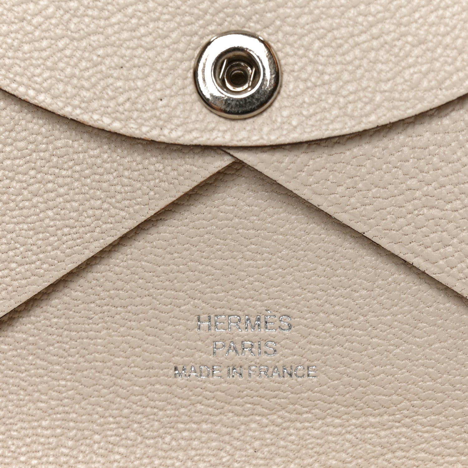Hermes Chevre Mysore Calvi Duo Card Case Mushroom 6 of 7
