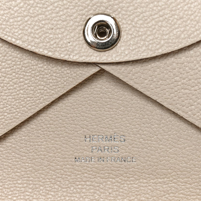 Hermes Chevre Mysore Calvi Duo Card Case Mushroom 6 of 7