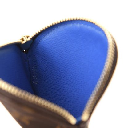 Louis Vuitton Monogram 2019 Christmas Animation Round Coin Purse Blue 7 of 7