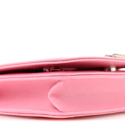 Chanel Caviar Quilted Boy Wallet On Chain WOC Pink 10 of 14