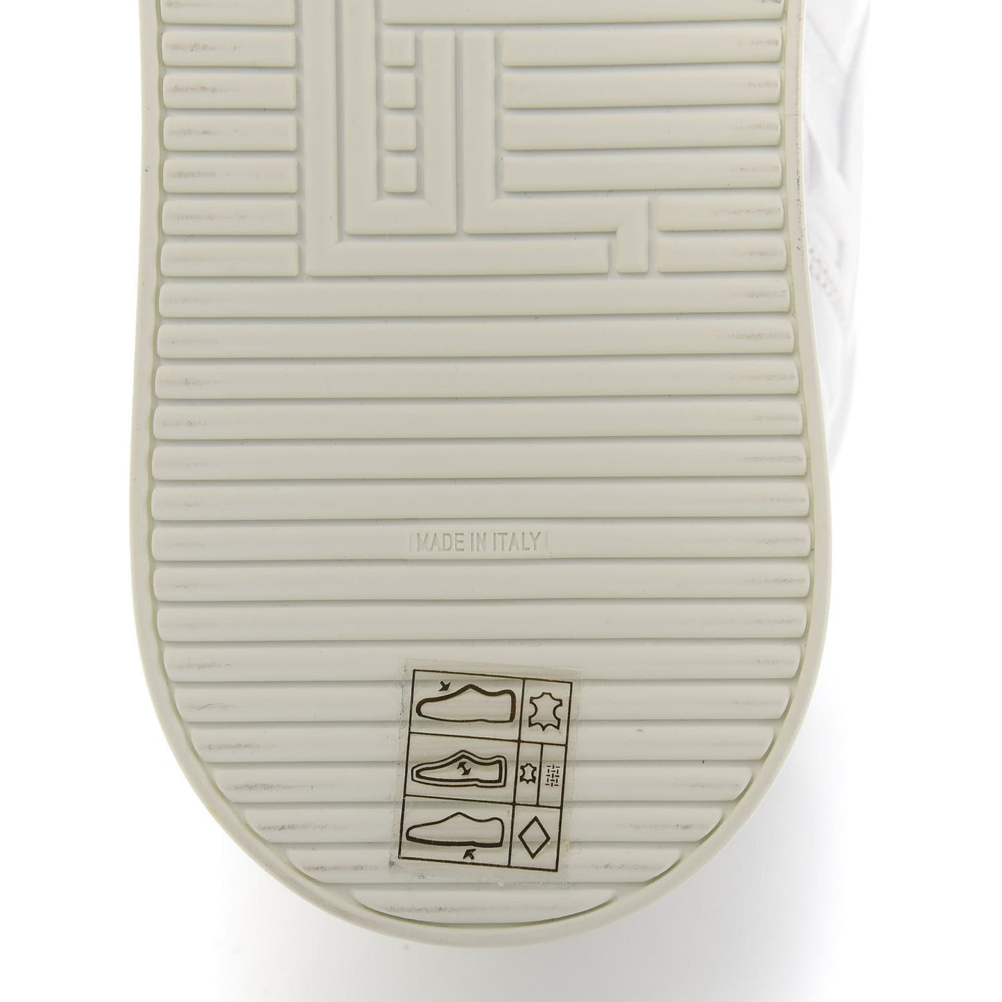 Nappa Macro FF Embossed Womens High Top Sneakers 40 White Ice