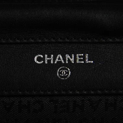 Chanel Lambskin Embossed LAX Wallet on Chain WOC Black 4 of 7