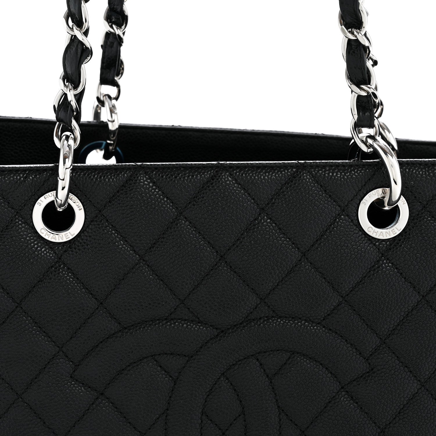 Chanel Caviar Quilted Grand Shopping Tote GST Black 8 of 15