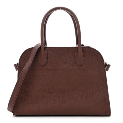 The Row Grained Calfskin Soft Margaux 10 Bag Dark Mocha 1 of 9