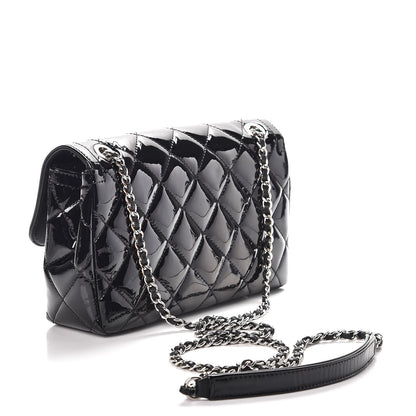 Chanel Patent Quilted Small Coco Shine Flap Black 3 of 8