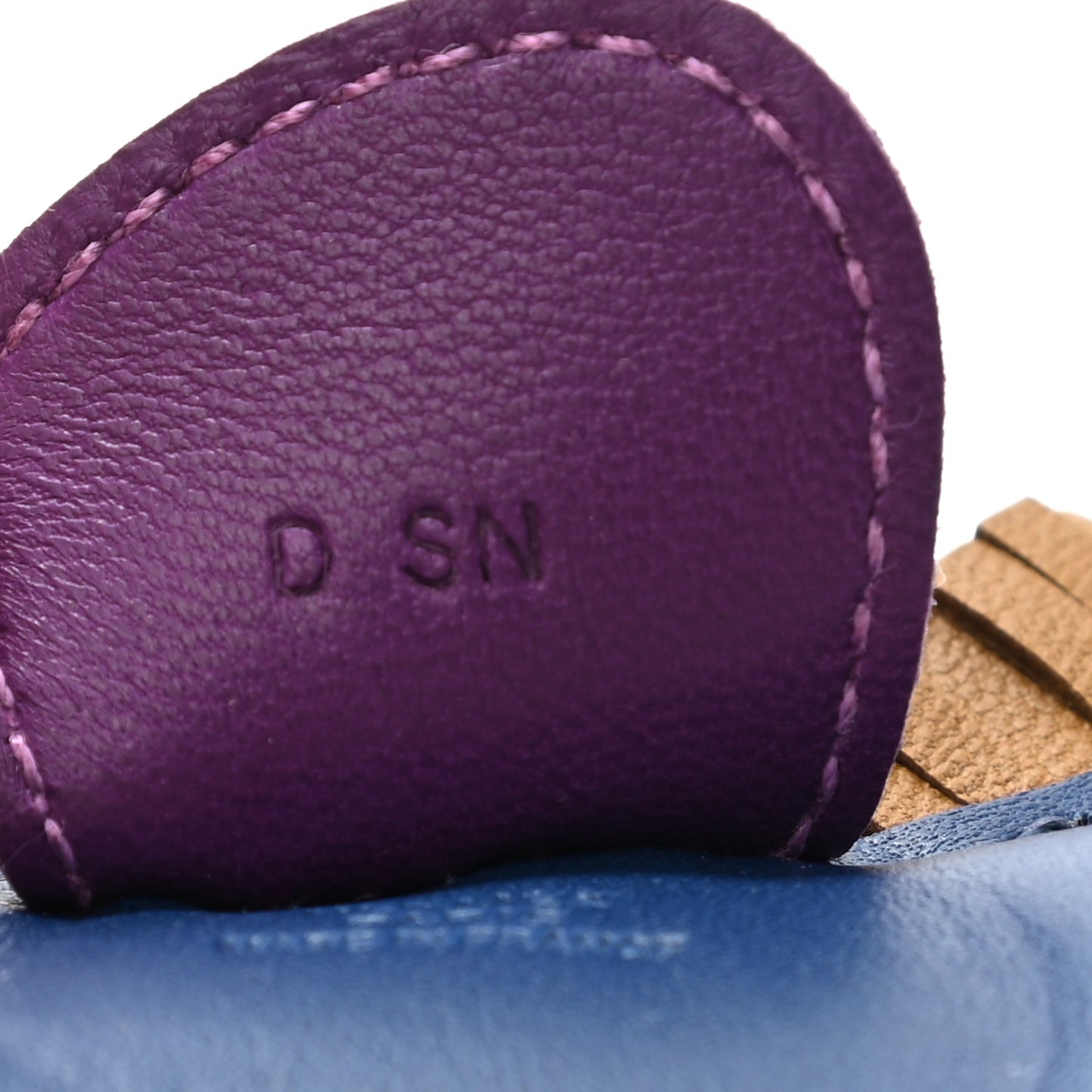 Milo Lambskin Grigri Rodeo Horse Bag Charm MM Bleu de Malte Kraft Violet