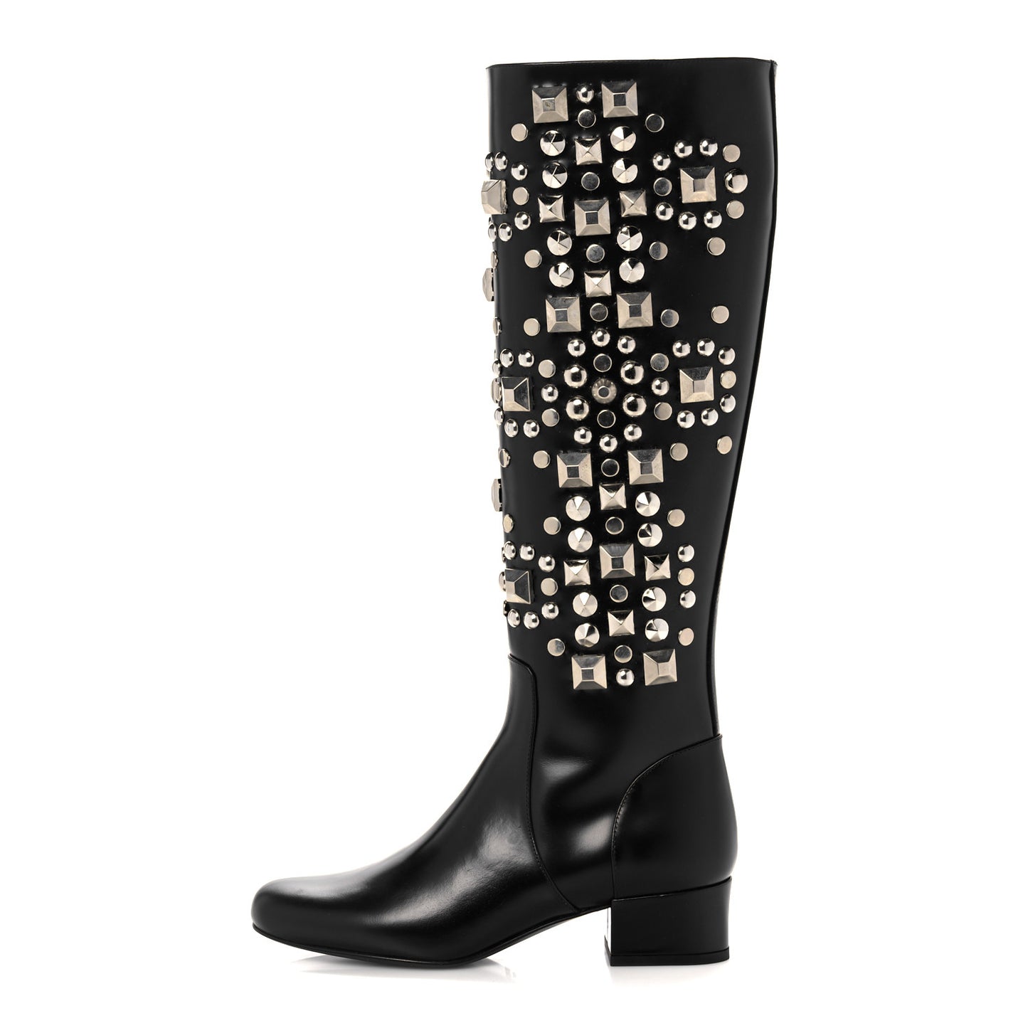 Ketta Studded Babies 40 Brod Knee High Boots 36 Black