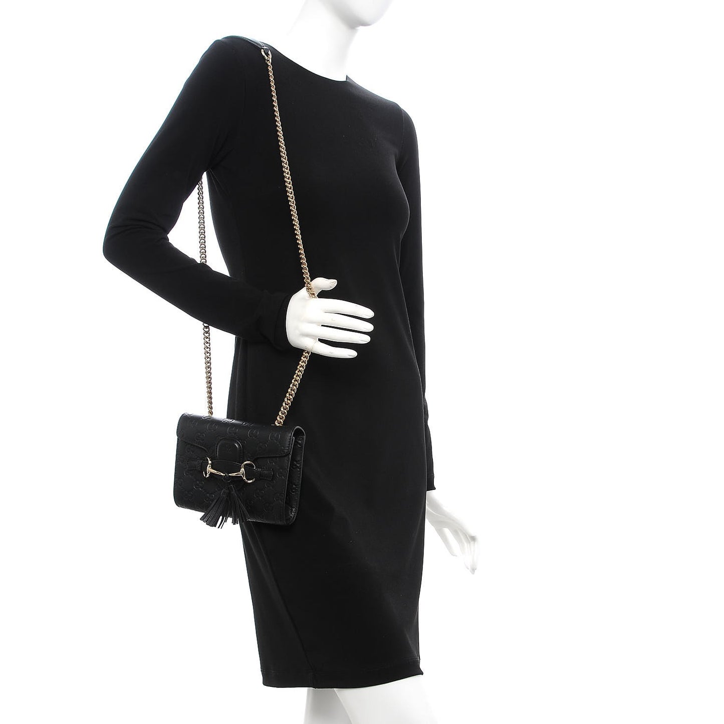 Guccissima Mini Emily Shoulder Bag Black