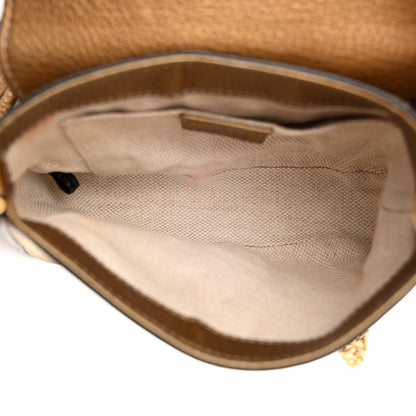 Gucci Metallic Pebbled Calfskin Small Soho Flap Crossbody Gold Ombre 5 of 18