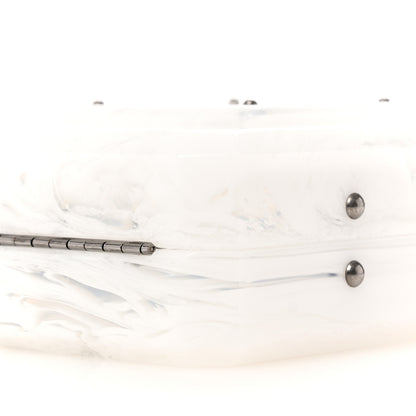 Chanel Marbled Plexiglass Buonasera Perfume Bottle Clutch White 10 of 10
