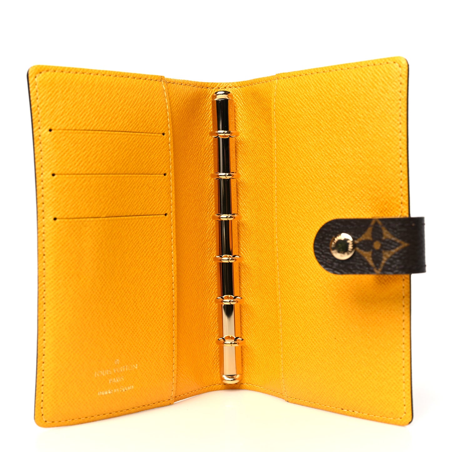 Monogram Groom Small Ring Agenda Cover Yellow