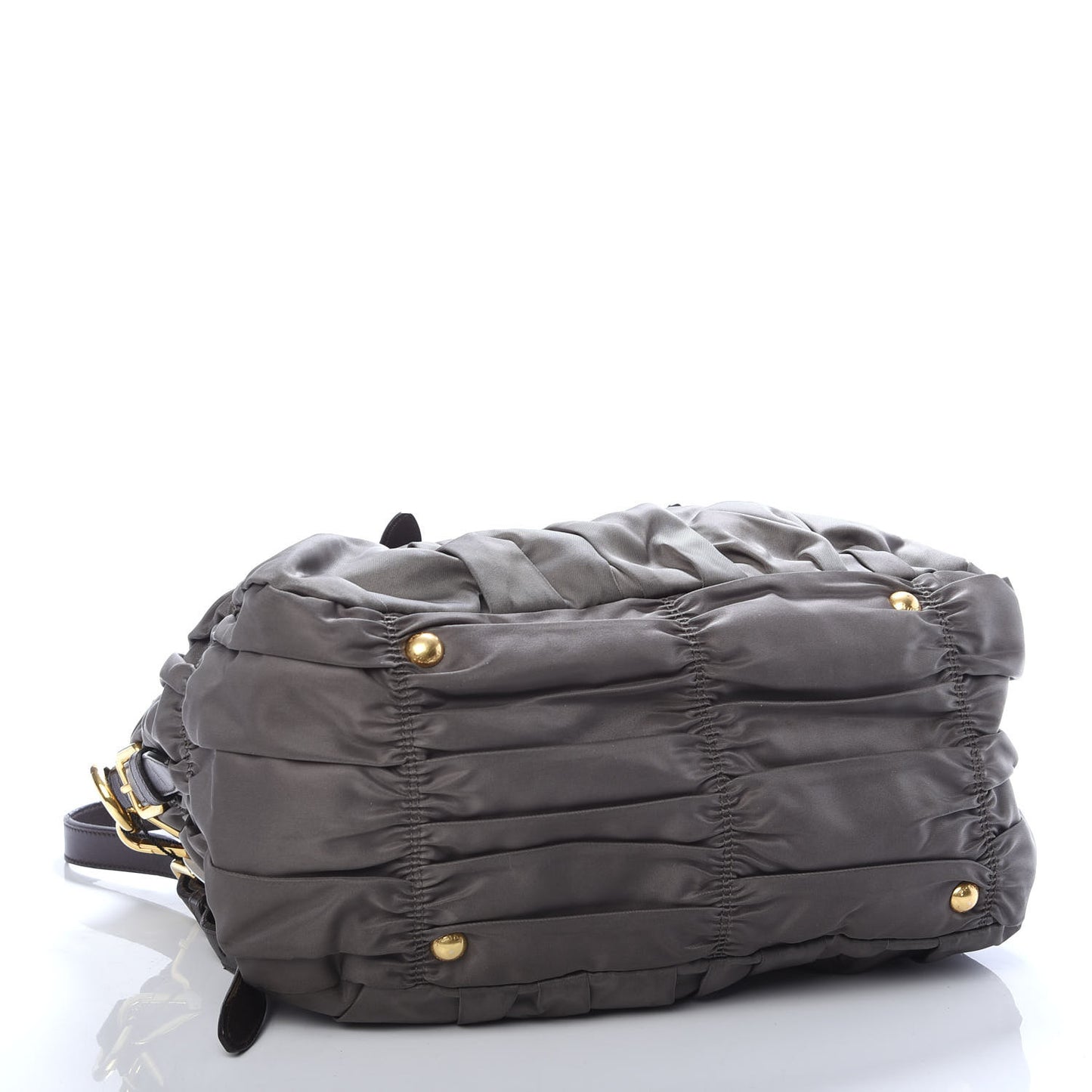 Tessuto Nylon Gaufre Tote Fumo