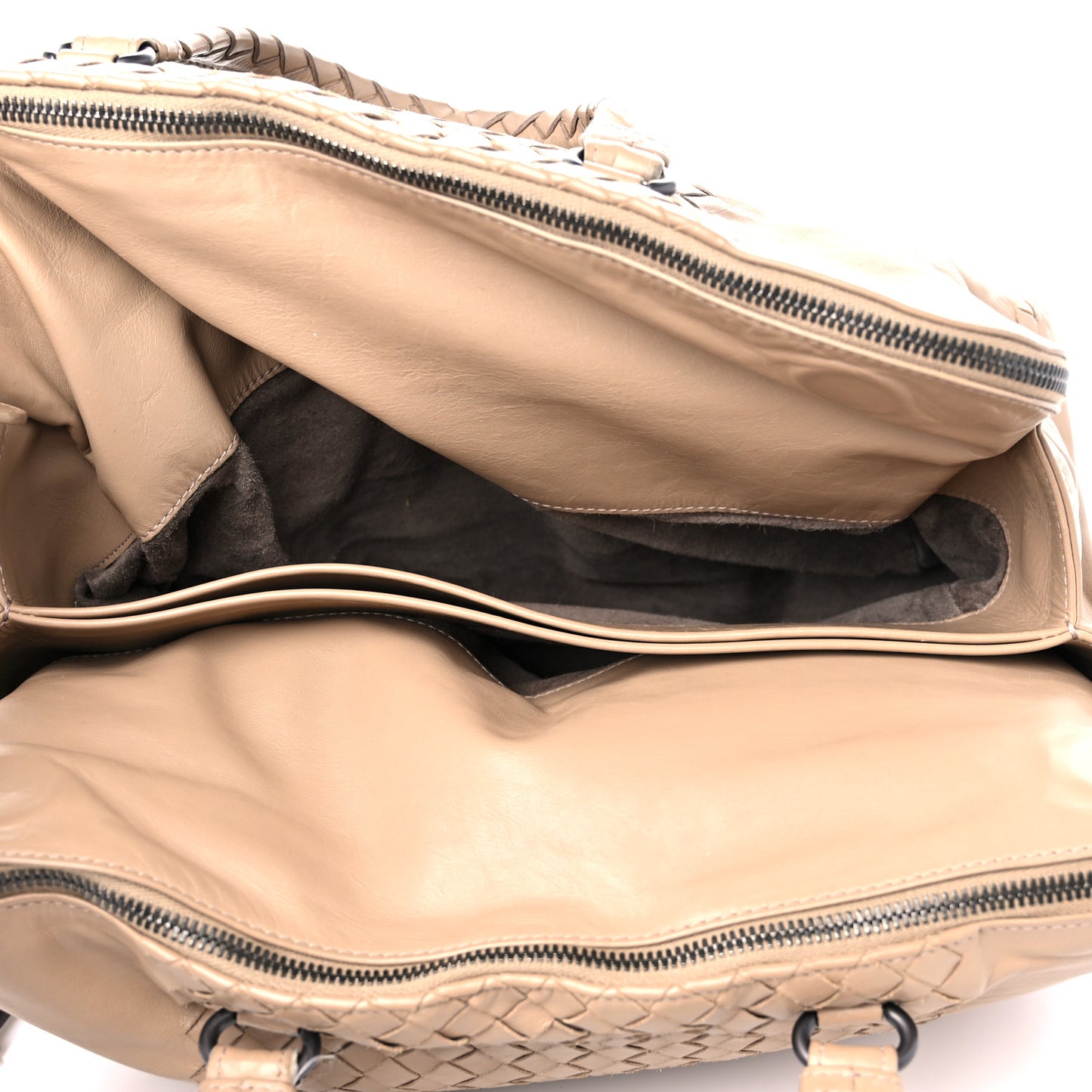 Calfskin Intrecciato Leggero Tote Beige