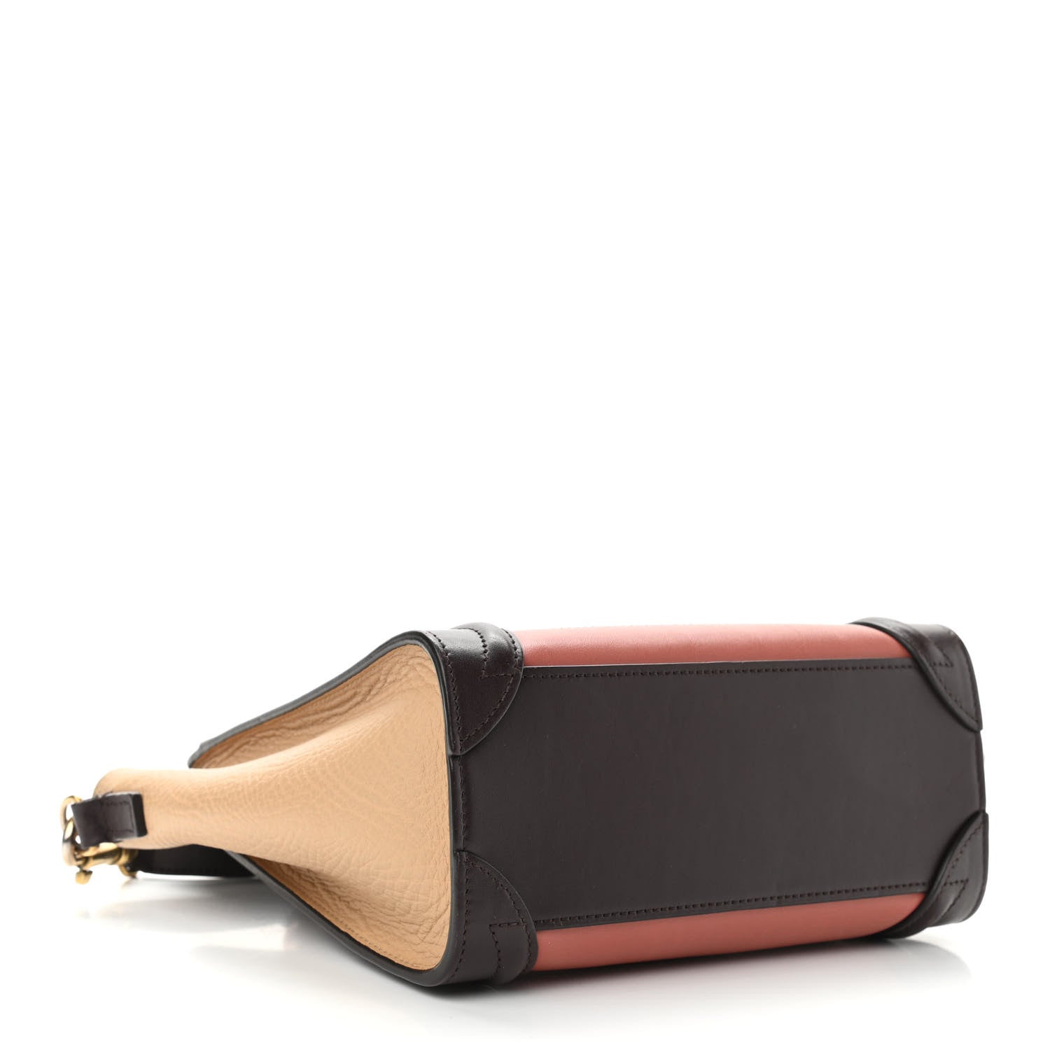 Celine Smooth Calfskin Bullhide Nano Tri-Color Luggage Terracotta 4 of 19
