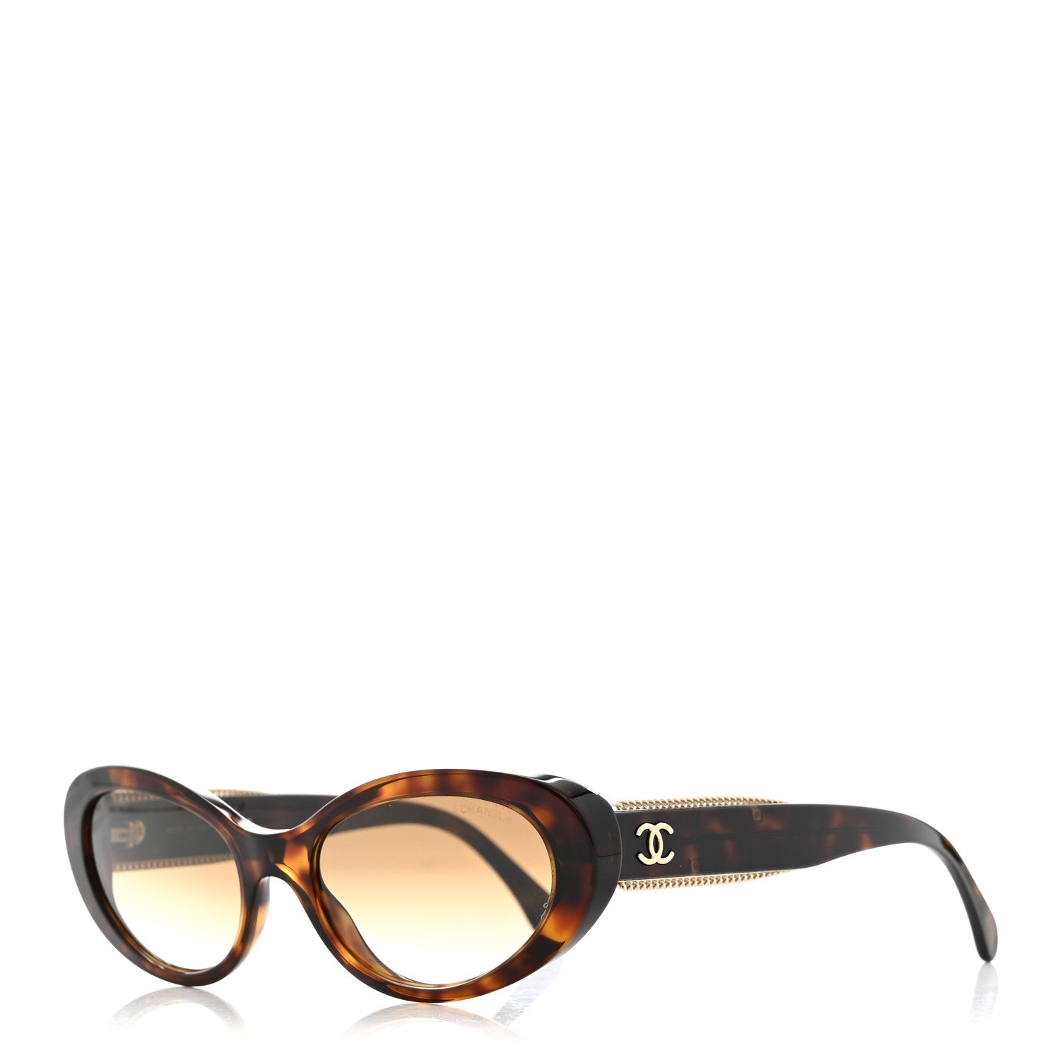 Chanel Acetate Oval Sunglasses 5515 Tortoise 1 of 8