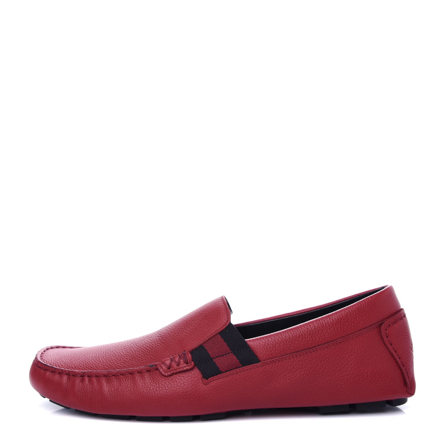 Calfskin Web Mens Driver Loafers 10 Red