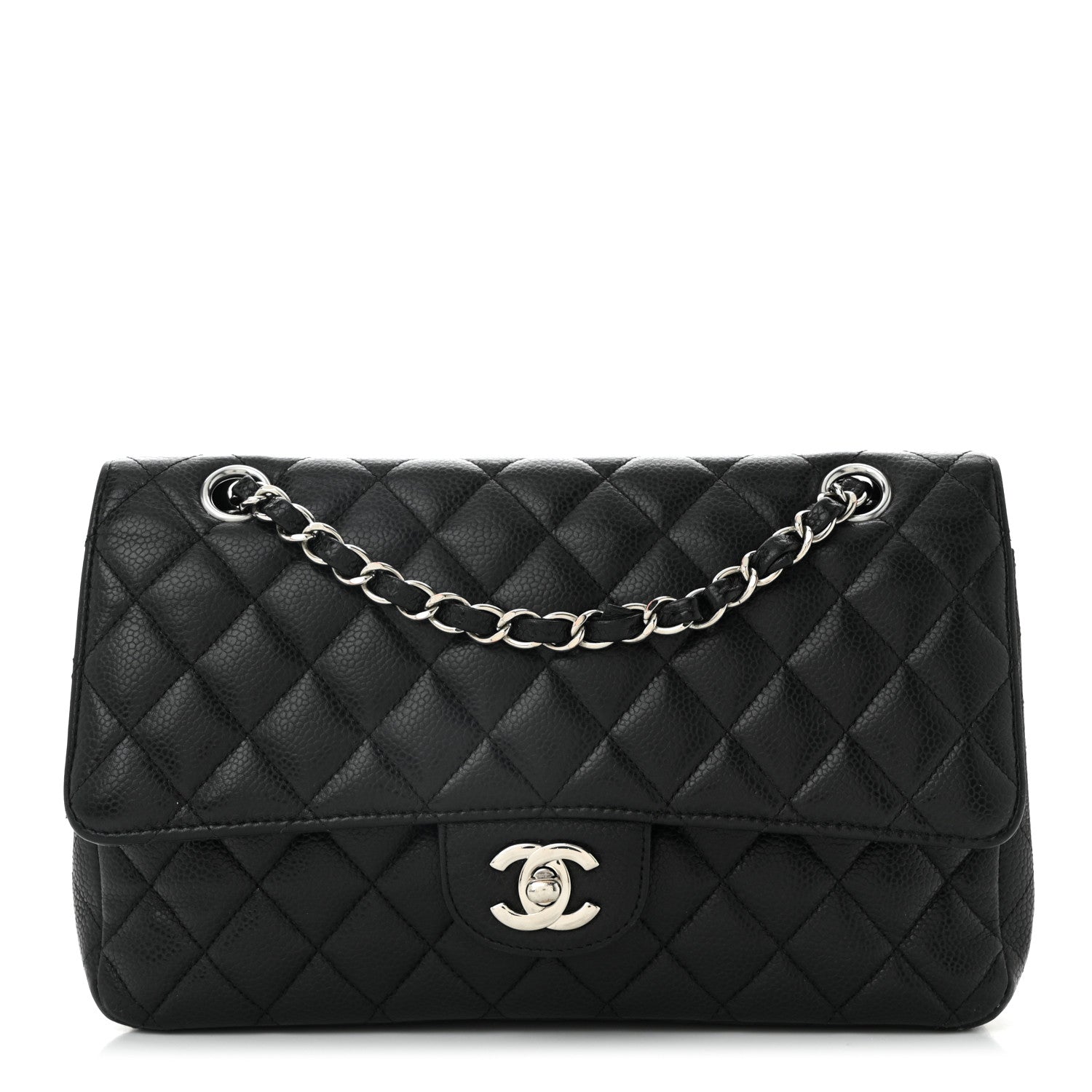 Chanel Caviar Quilted Medium Double Flap Black 1 of 9