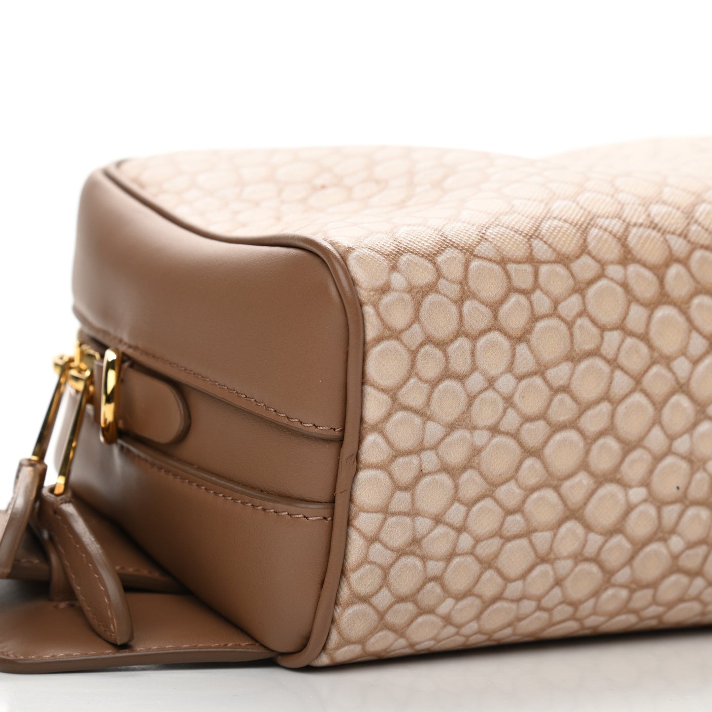 Calfskin Stingray Print Cube Bumbag Light Sand