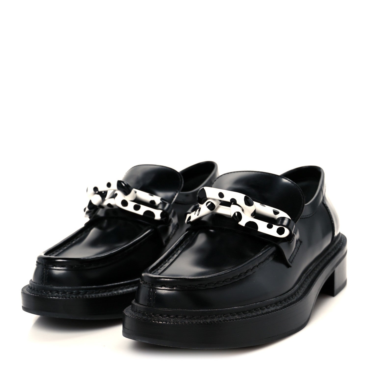Louis Vuitton x Yayoi Kusama Academy Leather Loafers 38 Black 4 of 10