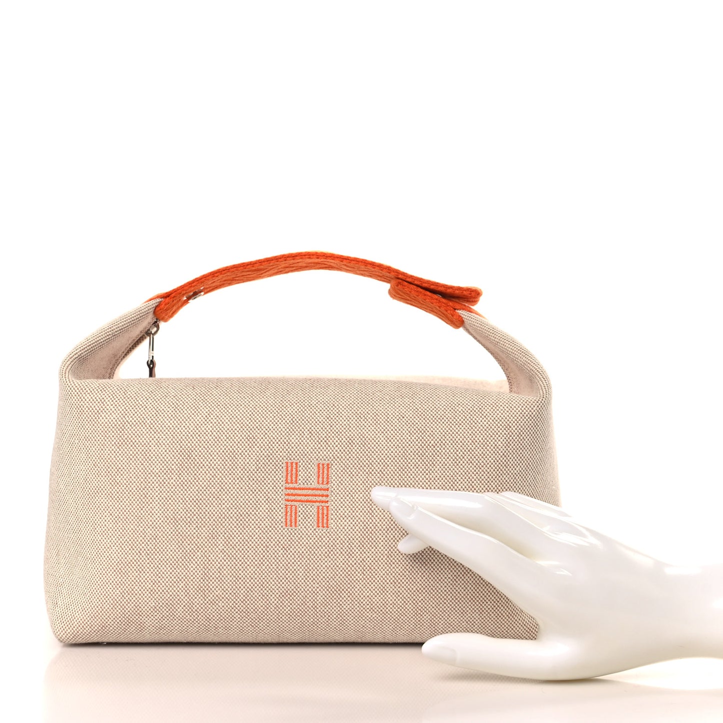 Canvas Large Bride-A-Brac Pouch Natural Orange
