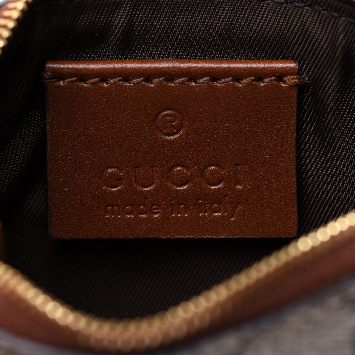 GG Supreme Monogram Key Case Brown
