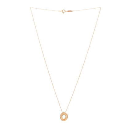Tiffany 18K Yellow Gold Diamond Atlas Pierced Pendant Necklace 2 of 4