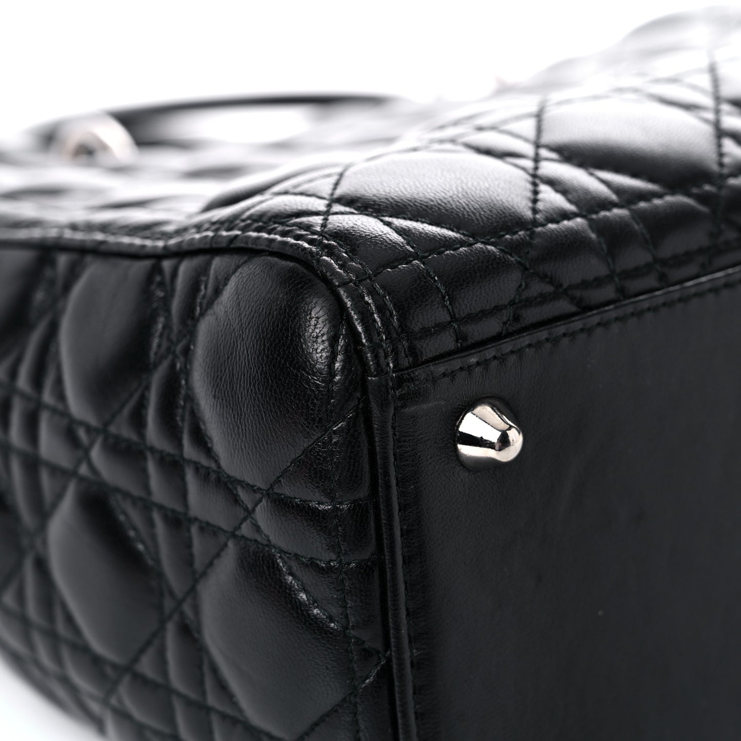 Lambskin Cannage Large Lady Dior Black
