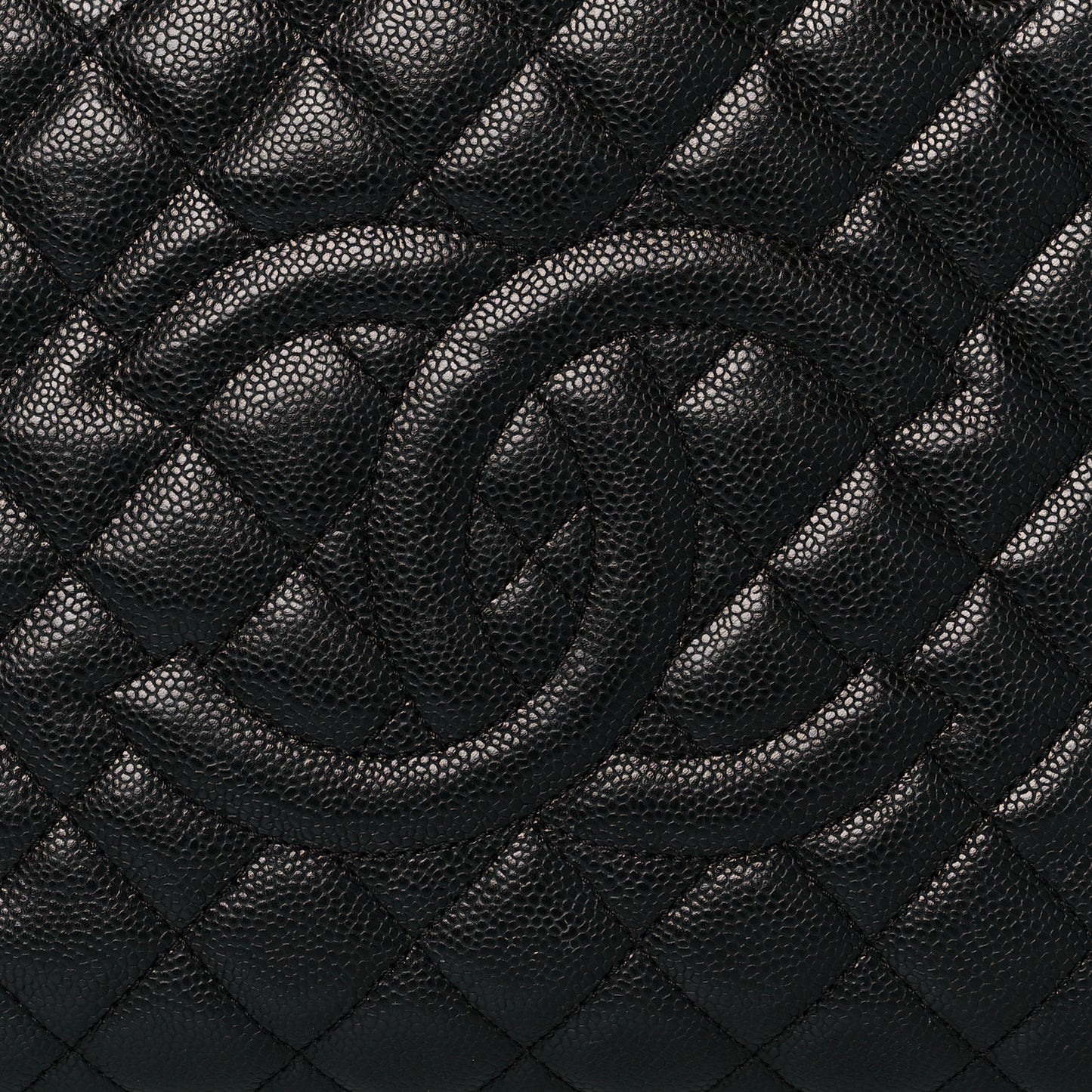 Caviar Quilted Grand Shopping Tote GST Black