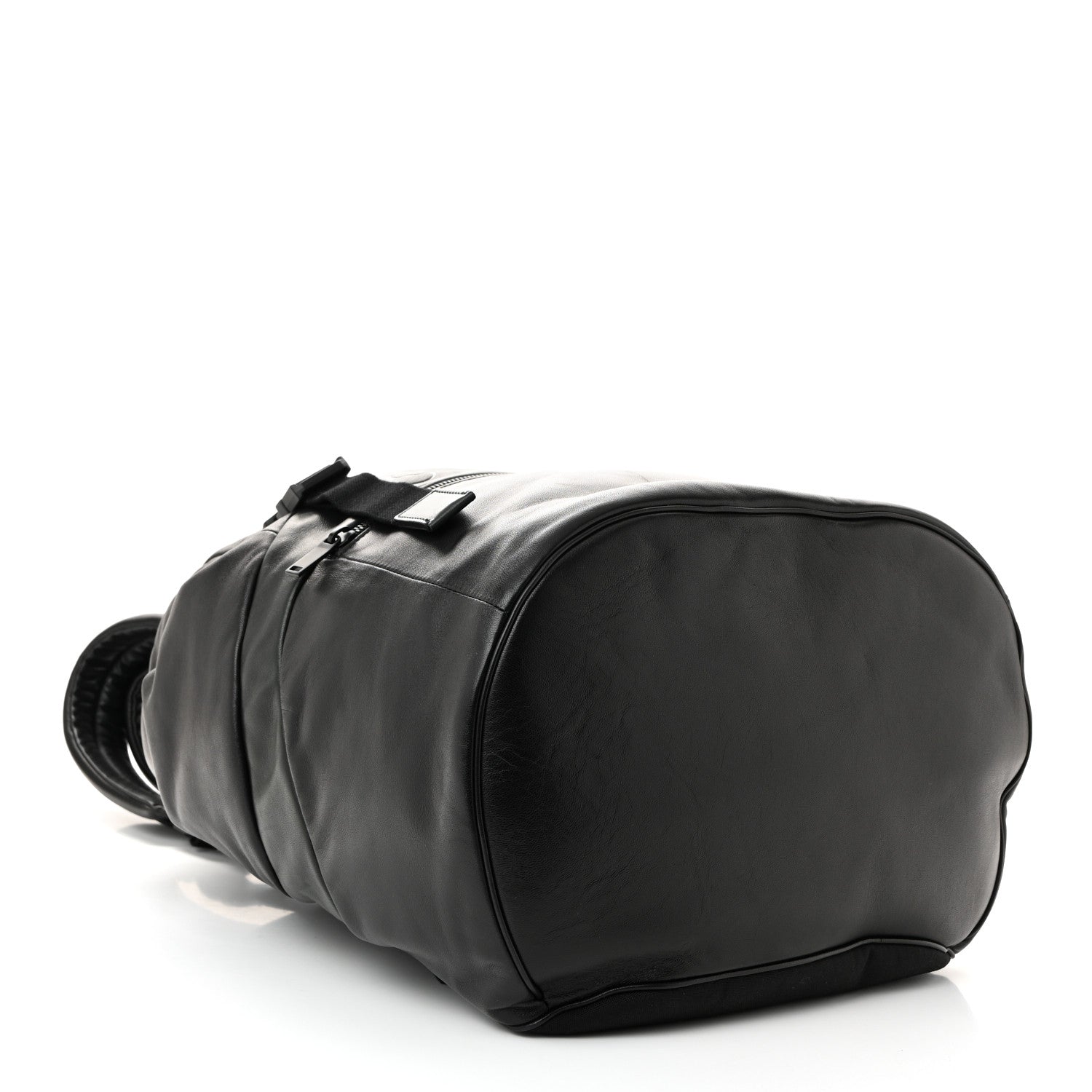 Saint Laurent Lambskin Logo Debossed Backpack Black 4 of 11