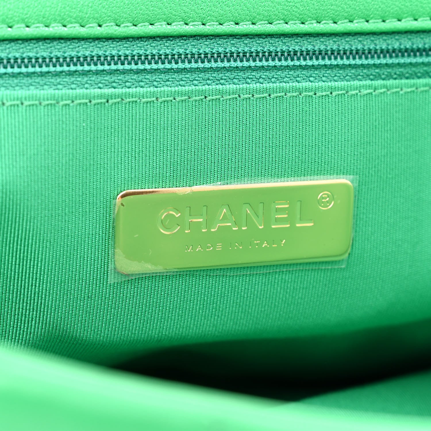 Chanel Lambskin Quilted Maxi Chanel 19 Flap Green 6 of 10