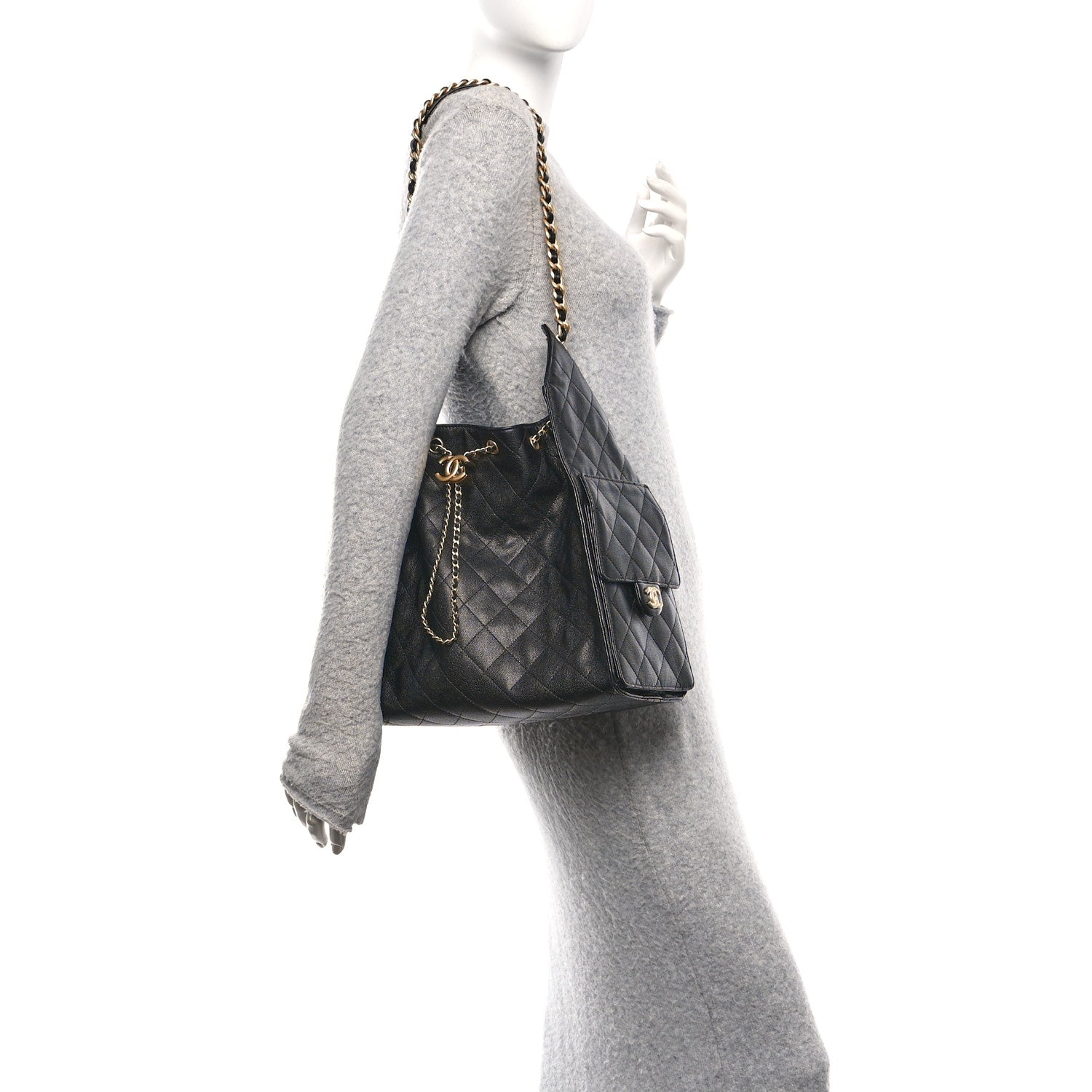 Chanel Caviar Quilted Medium Chanel 25 Handbag Black 2 of 11