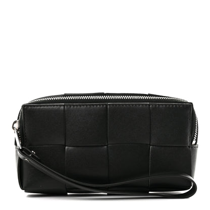Bottega Veneta Nappa Maxi Intrecciato Cassette Wristlet Pouch Dark Moss 1 of 6