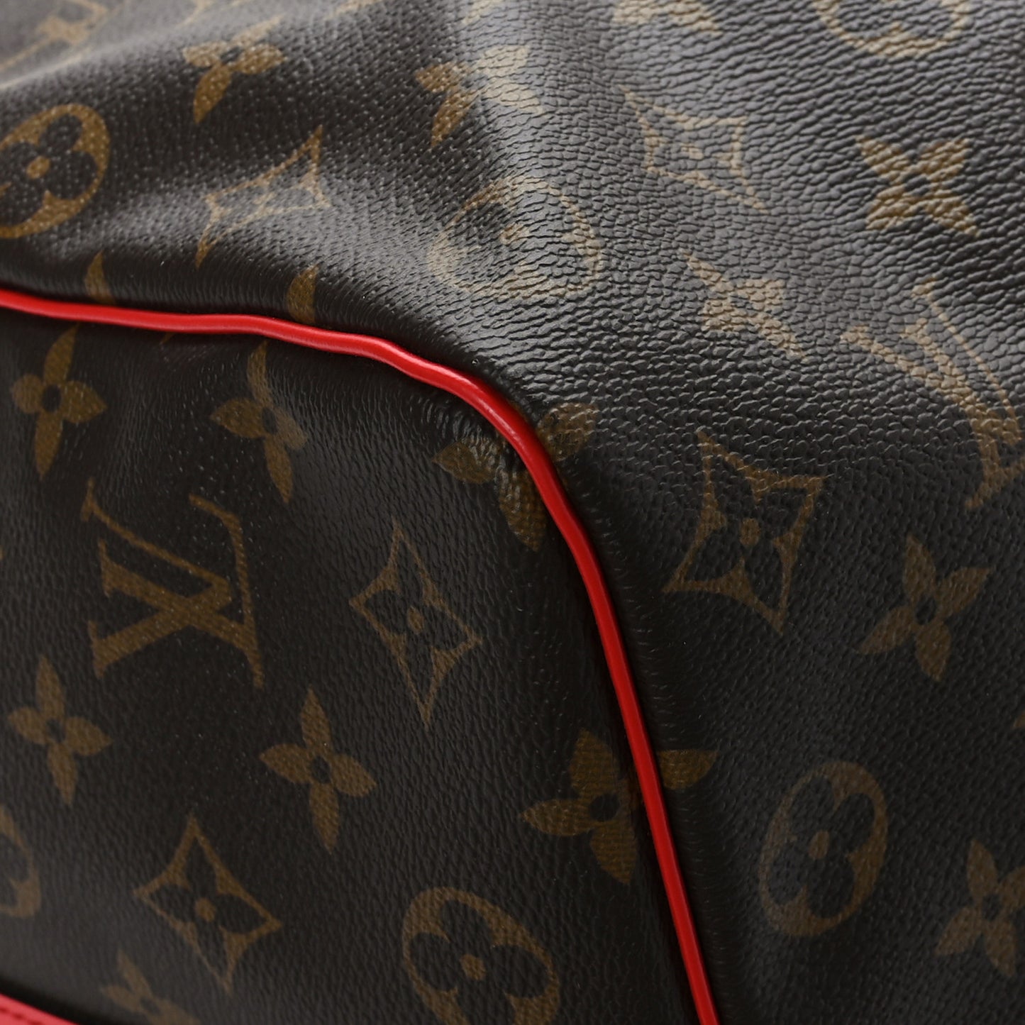 Calfskin Monogram Keepall Bandouliere 50 Coquelicot