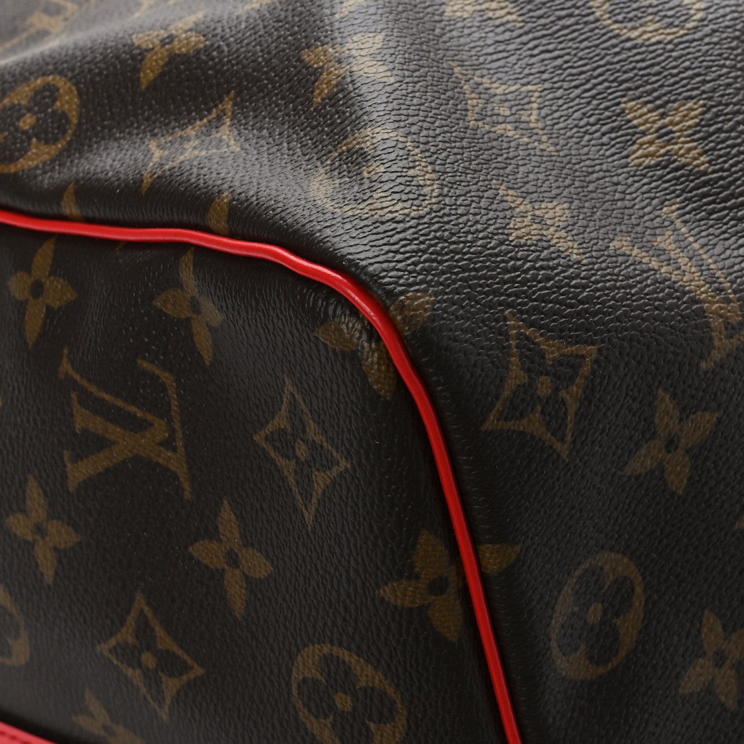 Louis Vuitton Calfskin Monogram Keepall Bandouliere 50 Coquelicot 6 of 9