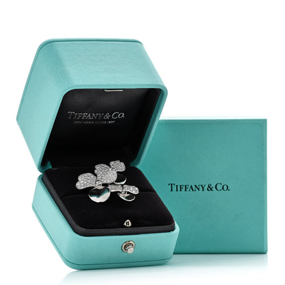 Tiffany Platinum Diamond Paper Flowers Cluster Ring 52 6 7 of 7