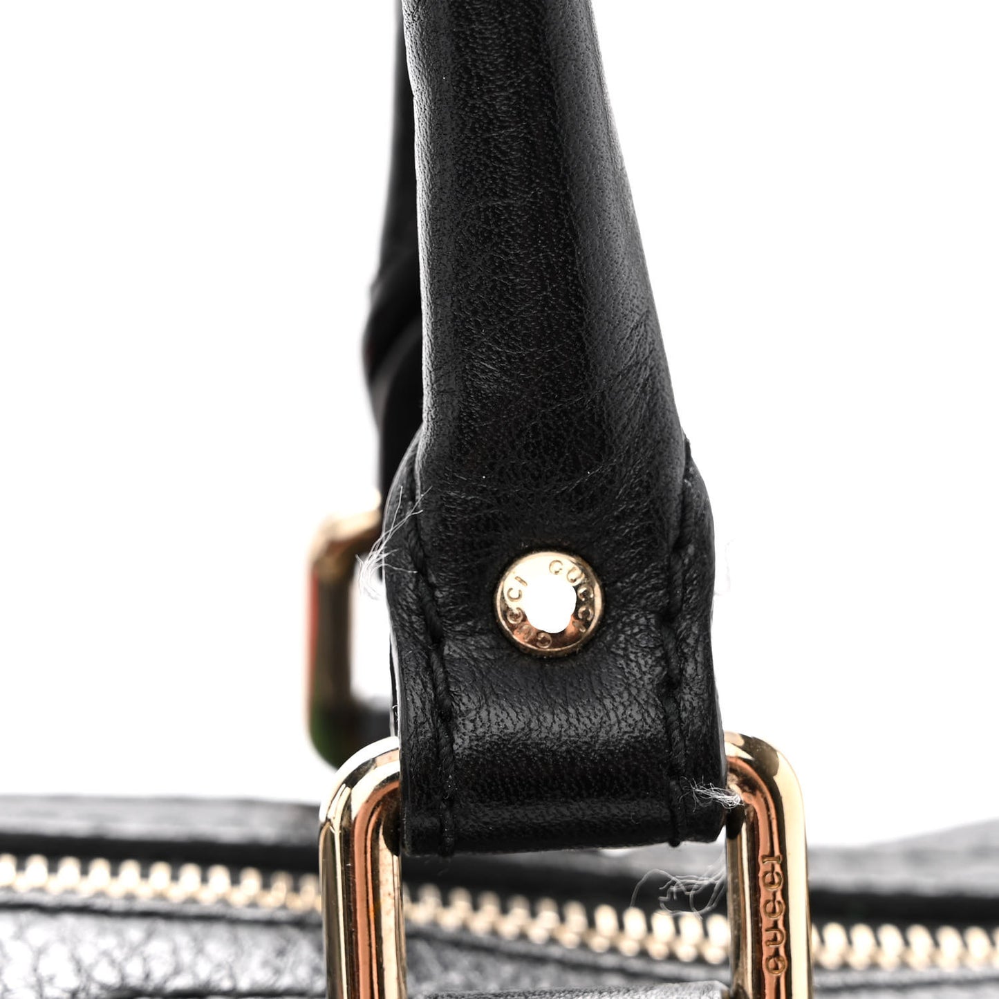 Calfskin Vintage Web Medium Boston Black