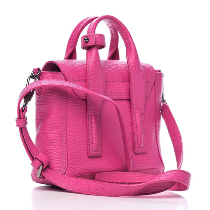 3.1 Phillip Lim 3.1 Textured Calfskin Mini Pashli Satchel Fuchsia 3 of 10