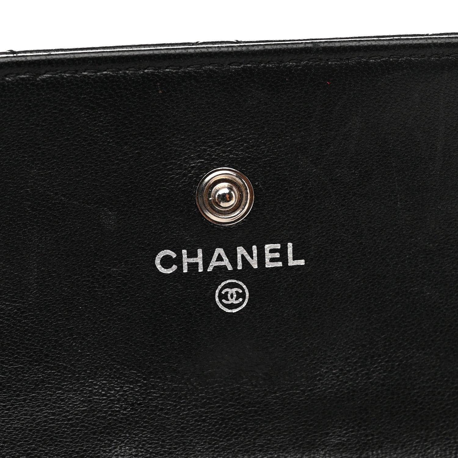 Chanel Lambskin Quilted Large Gusset Flap Wallet Black 7 of 8