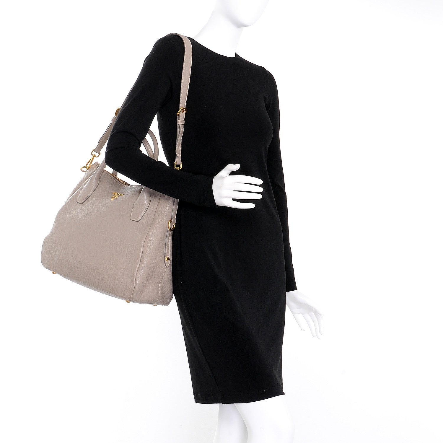 Prada Vitello Daino Tote Pomice 2 of 11