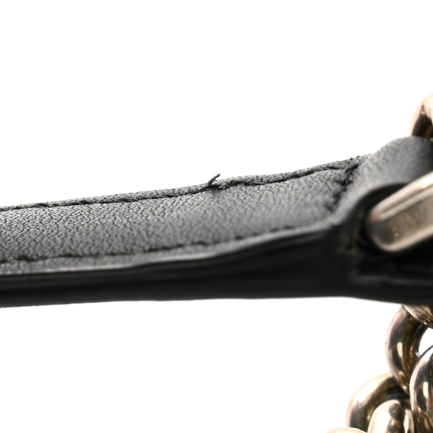 Chenille Vitello Seta FF Midi Chain Baguette Blue Black