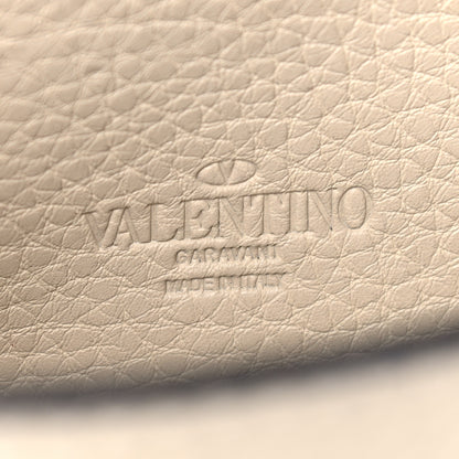 Valentino Garavani Pebbled Calfskin Embroidered Medium Rockstud Flip Lock Crossbody Bag Ivory 8 of 10