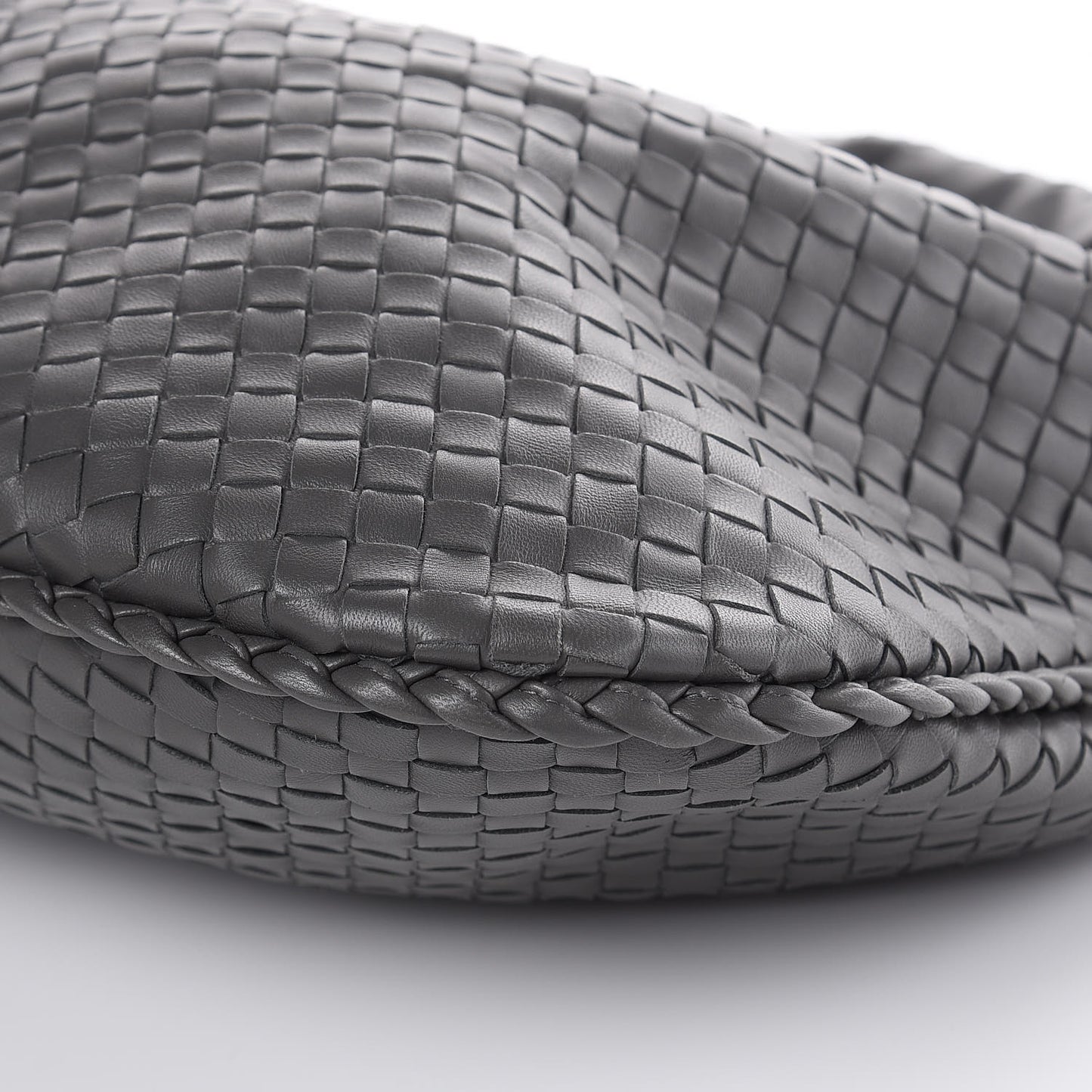 Nappa Intrecciato Medium Veneta Hobo Grey