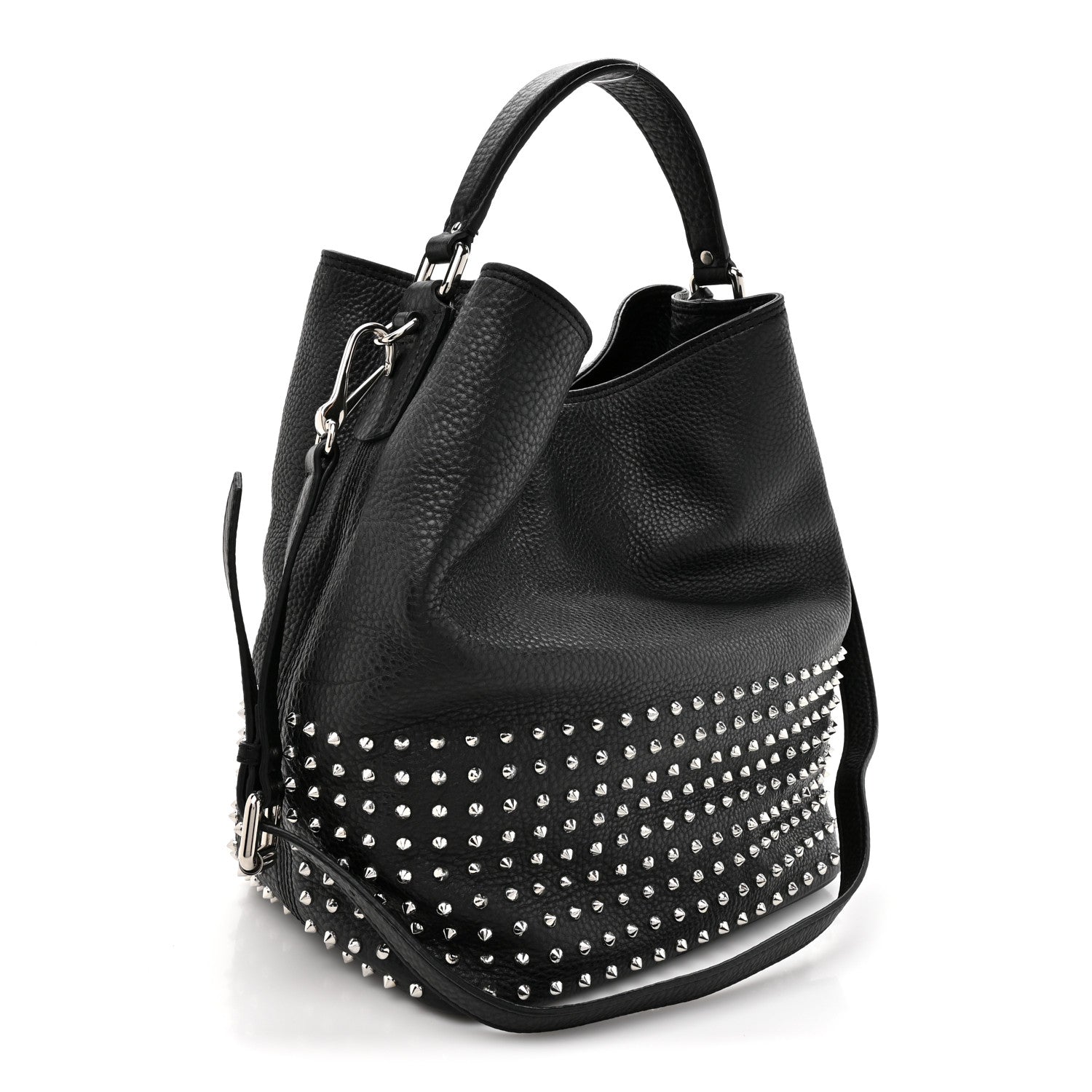 Burberry Calfskin Studded Medium Susanna Hobo Black 2 of 9