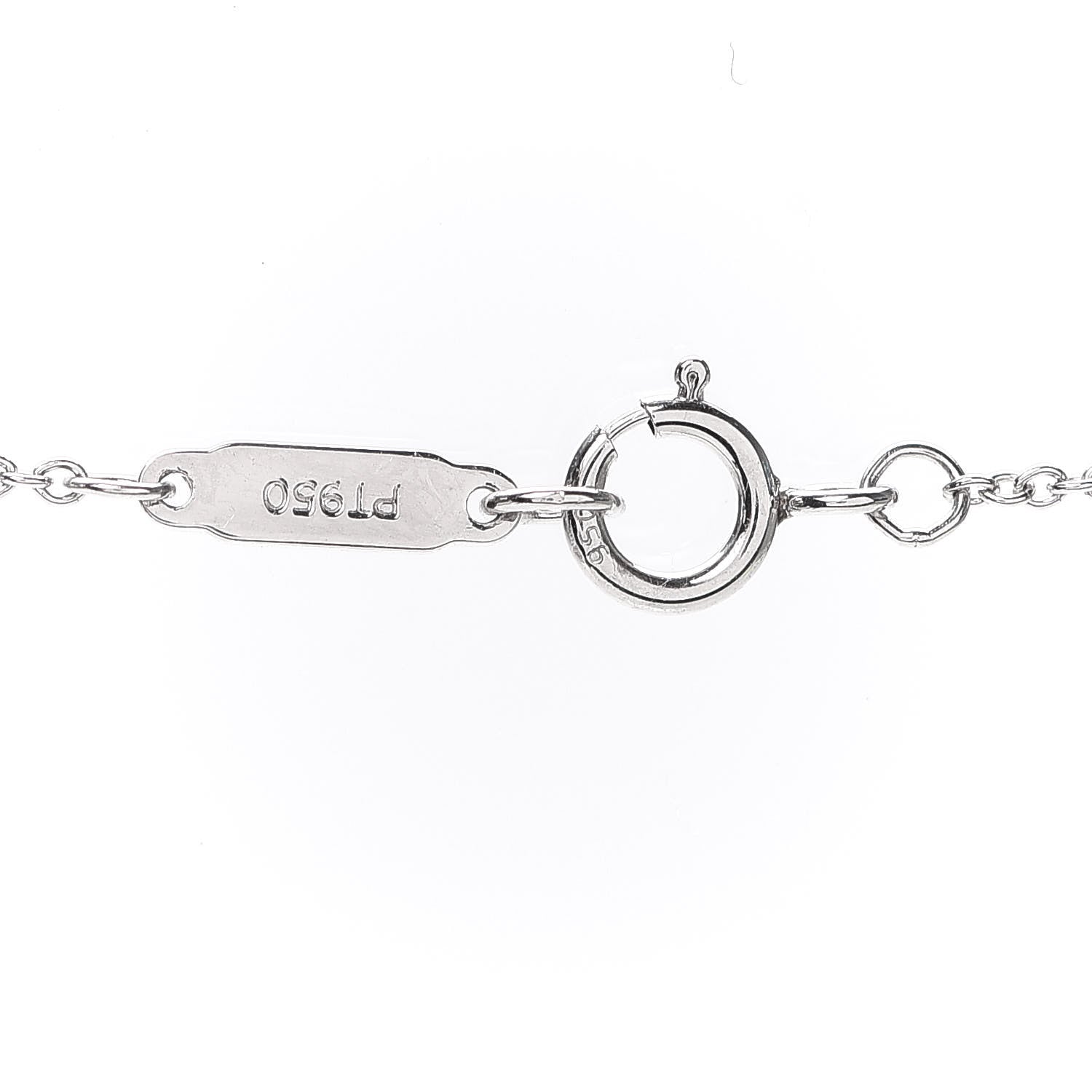 Tiffany Platinum Diamond Circlet Drop Pendant Necklace 4 of 6