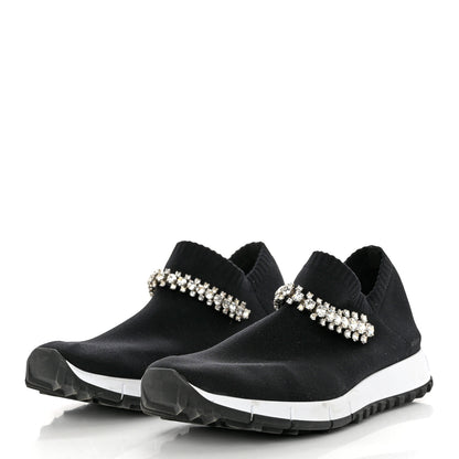 Jimmy Choo Knit Crystal Verona Sneaker 37 Black 3 of 7