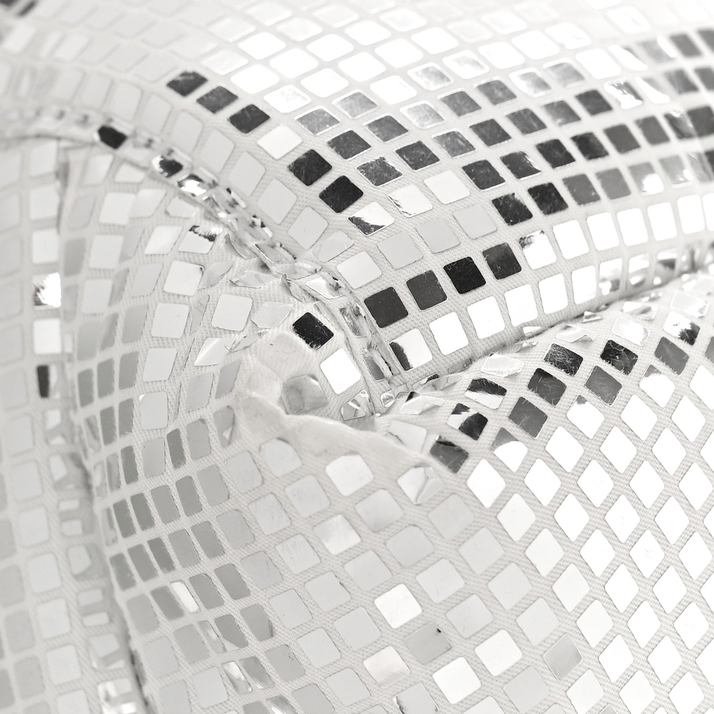 Puffy Disco Pump Pouch Crossbody Bag Silver