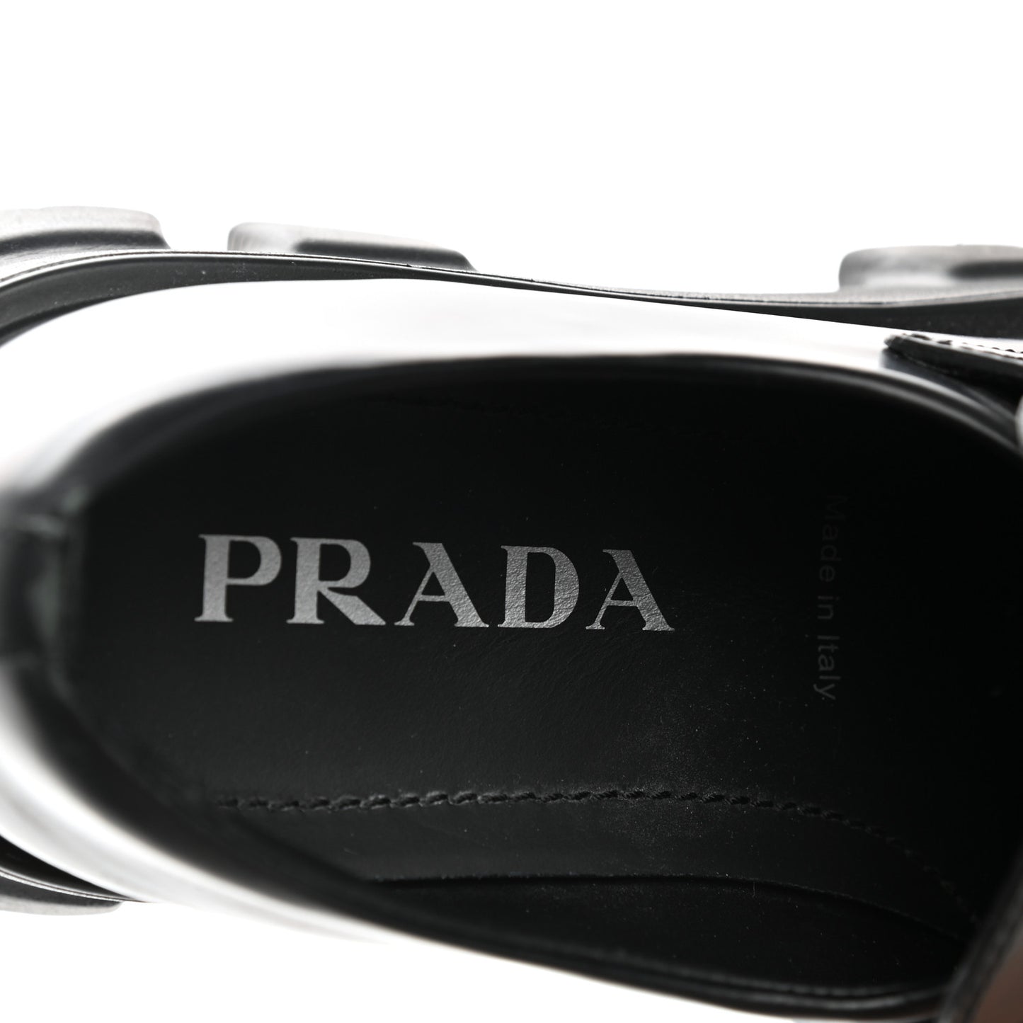 Spazzolato Rois Metal Triangle Logo Monolith 55mm Loafers 37.5 Black